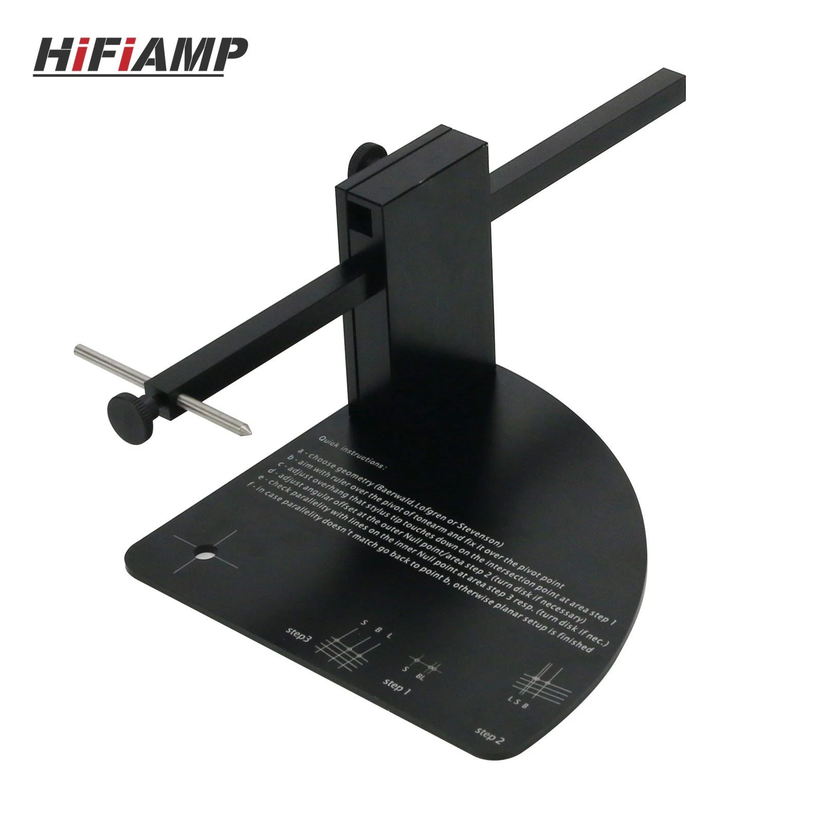 HiFiAMP Vinyl LP Turntable Alignment Protractor Tool For Turntable Phono Record Player Cartridge Stylus