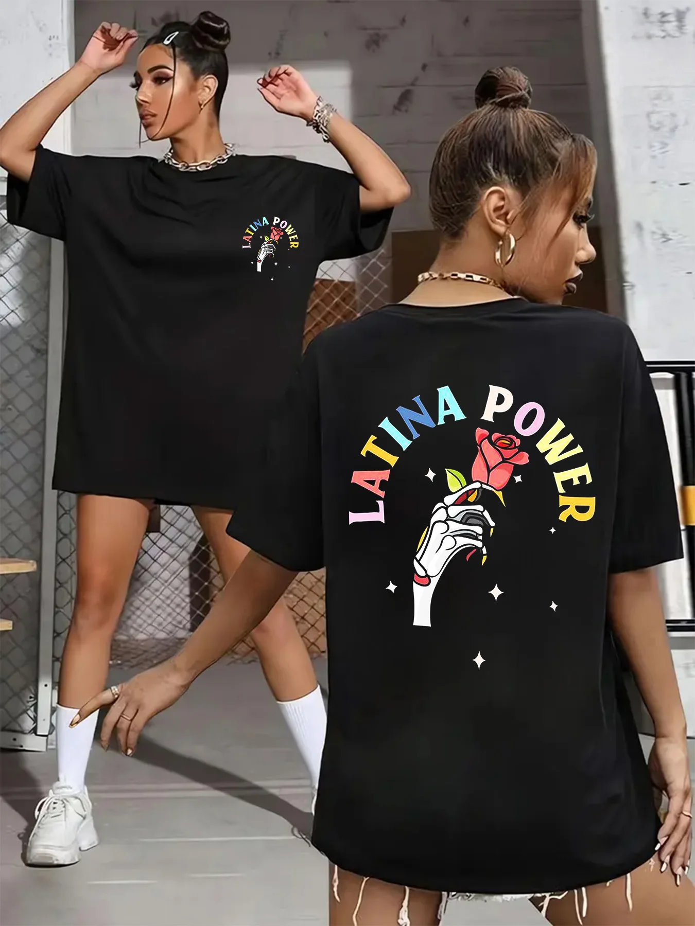 

Летняя модная женская футболка больших размеров, оригинальный дизайн, красочные женские повседневные топы с круглым вырезом и короткими рукавами с буквенным принтом