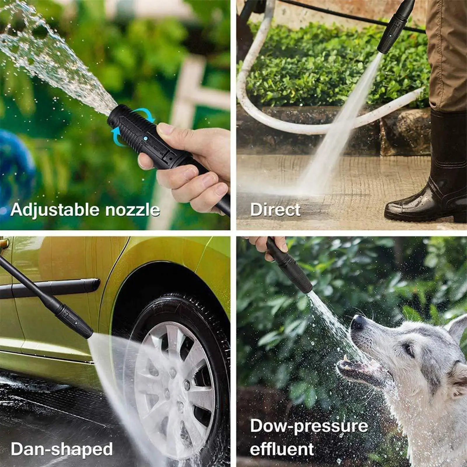 

Power Wash Wand For Garden Hose Heavy Duty Long Rod Universal Power Washer Hose Attachment For Car Washing Window Cleaning Dog