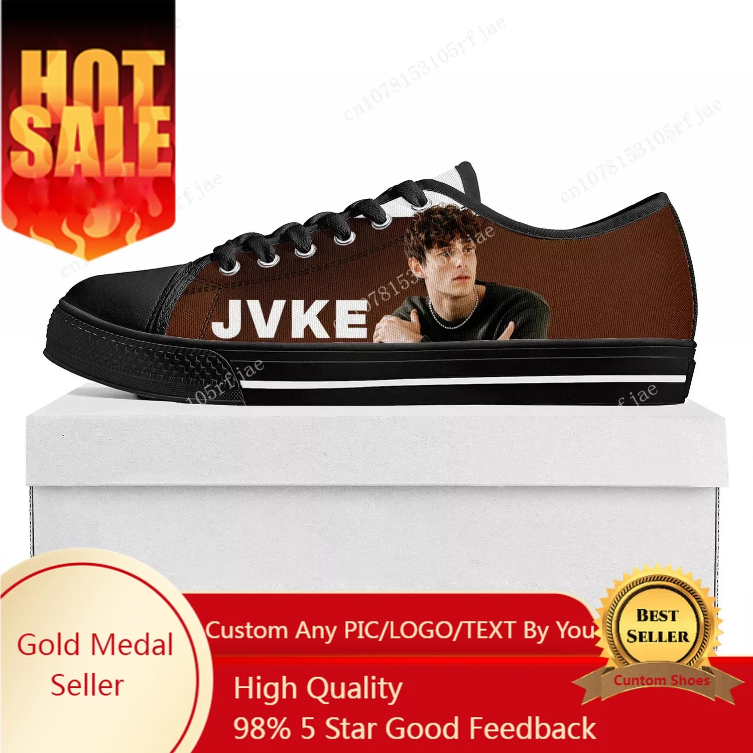

JVKE Popular Singer Pop Low Top Sneakers Mens Womens Teenager Canvas Sneaker Prode Casual Couple Shoes Custom Shoe