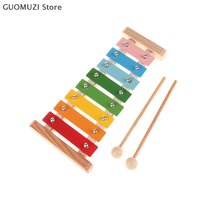 8 Keys Xylophone Toy Hand Knocking Glockenspiel Colorful Aluminum Plate Piano With Wooden Mallets Kids Musical Instrument Gift