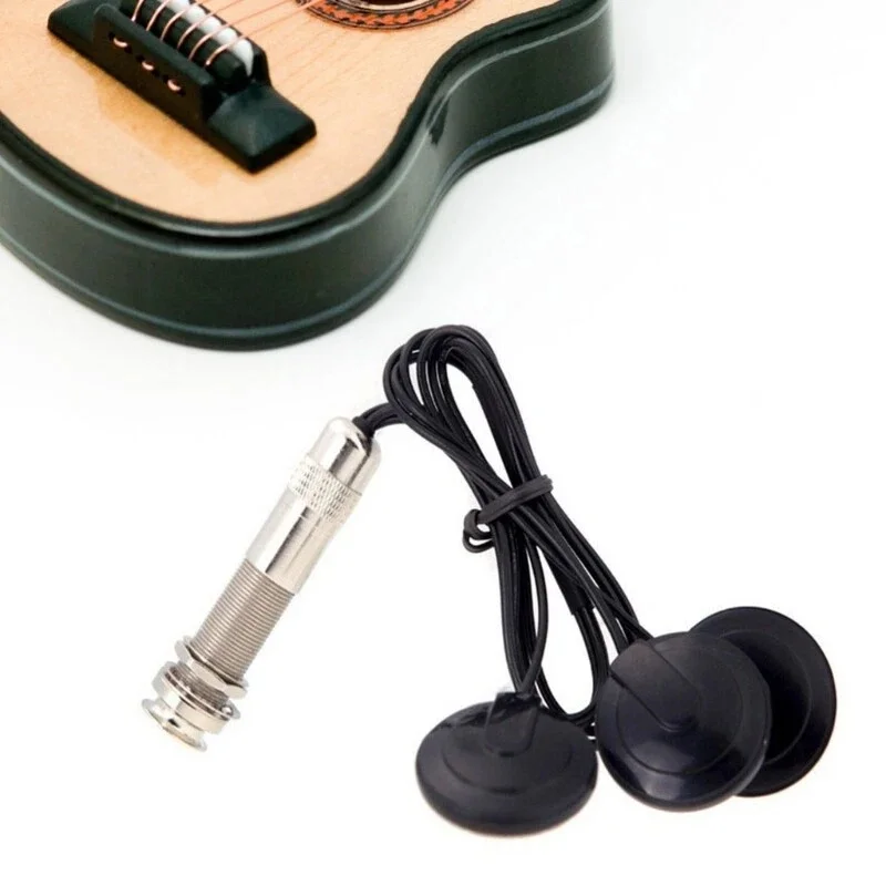 

Guitar Bass Ukulele Instruments Microphone Pickup Transducer Guitar Sound Pickup Easy Installation Clear Sound