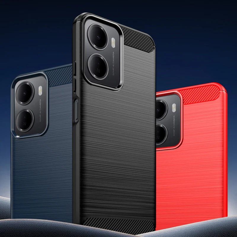 Funda con patrón de fibra de carbono para Redmi A7 Pro A5 15A 15C Note 15 Pro Plus POCO C85X C81 Pro C85 C71/75 X8 Pro Max F8 Ultra M8