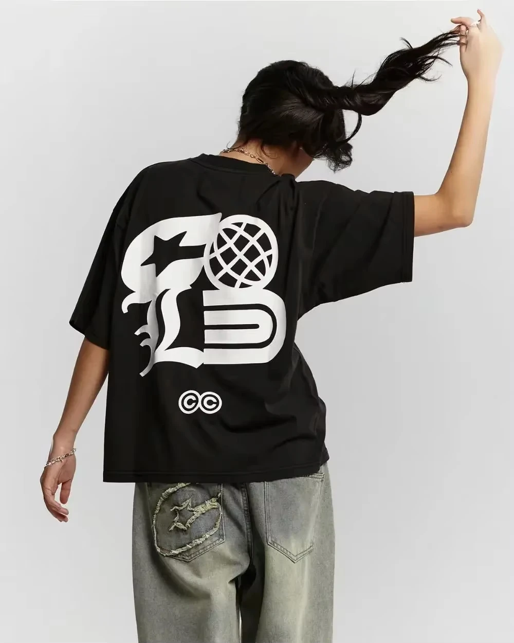 

New Trend Brand Classic Graphic Printing Cotton Short-sleeved Fashion Casual T-shirt Loose Oversized Streetwear Unisex Top Tees