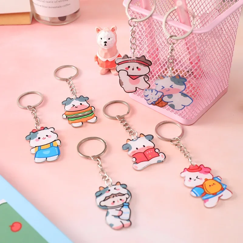 Cute Keychains Cartoon Lovely Car Key Chain Women Bag Pendant Keyring Gifts Student Lovers Charm Gift