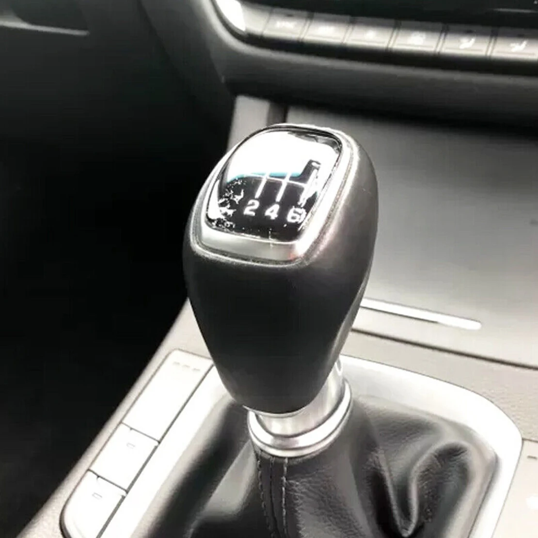 Car Front Gear Shift Knob Head Leather 6 Speed 43711F2300 Fit for Hyundai Tucson TL MK3 2017 2018 2019 2020