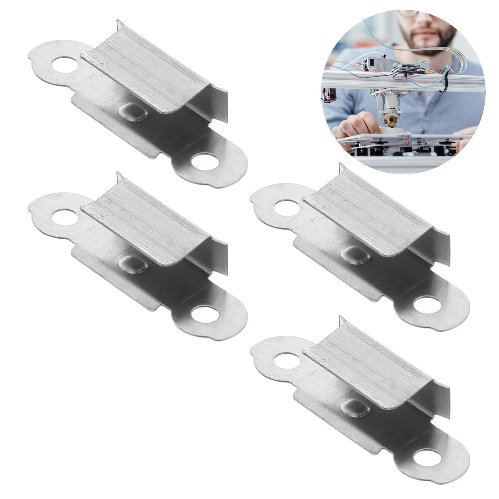 8 قطعة السرير الساخن منصة زجاجية تثبيت المشابك الفولاذ المقاوم للصدأ ثلاثية الأبعاد ملحقات الطابعة تصميم سلس خالية من الأزيز لسرير ساخن #2