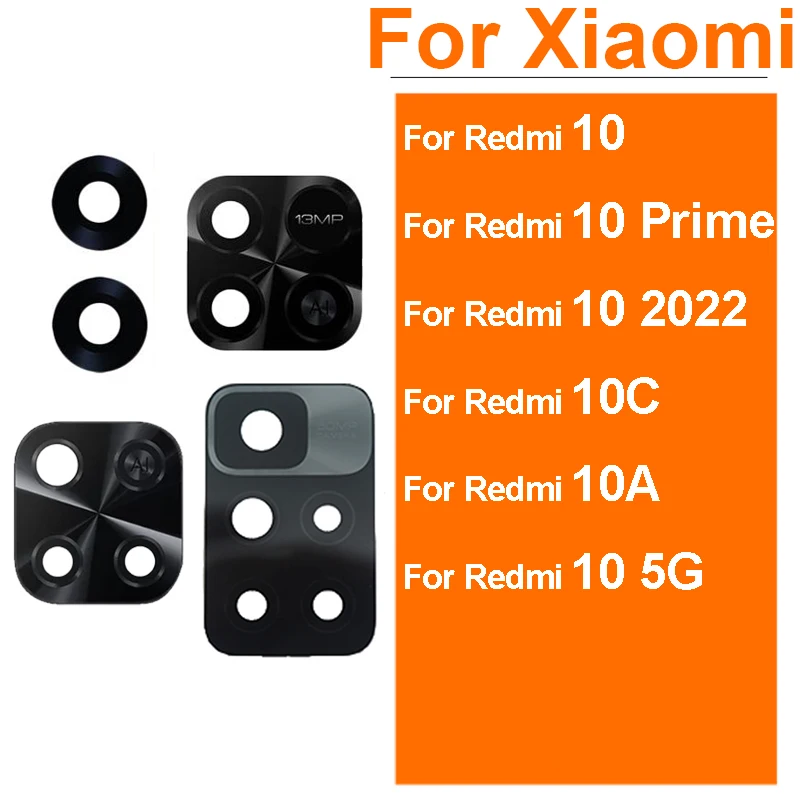 Rear Camera Lens Glass Frame For Xiaomi Redmi 10 Prime 10 2020 10C 10A 5G Back Camera Glass Lens Cover with Adhensive Parts