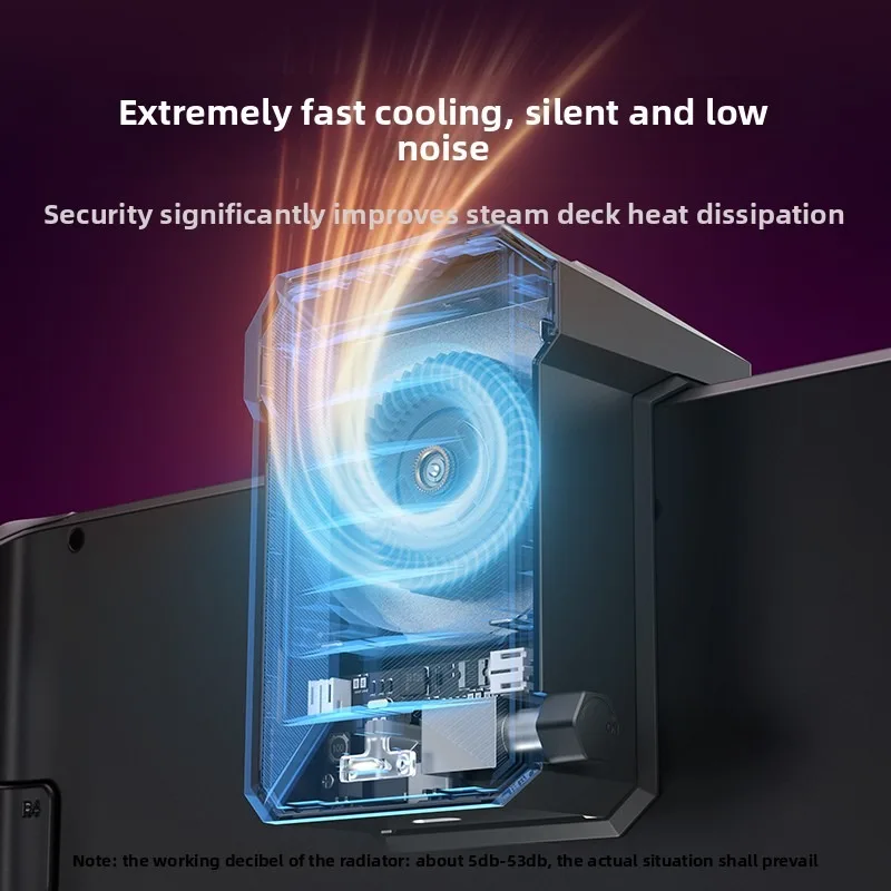 ملحقات محمولة بمروحة تبريد الهواء من Steam Deck oled radiator Steamdeck مثبتة على الظهر الصامت بقدرة 2000 مللي أمبير في الساعة #1