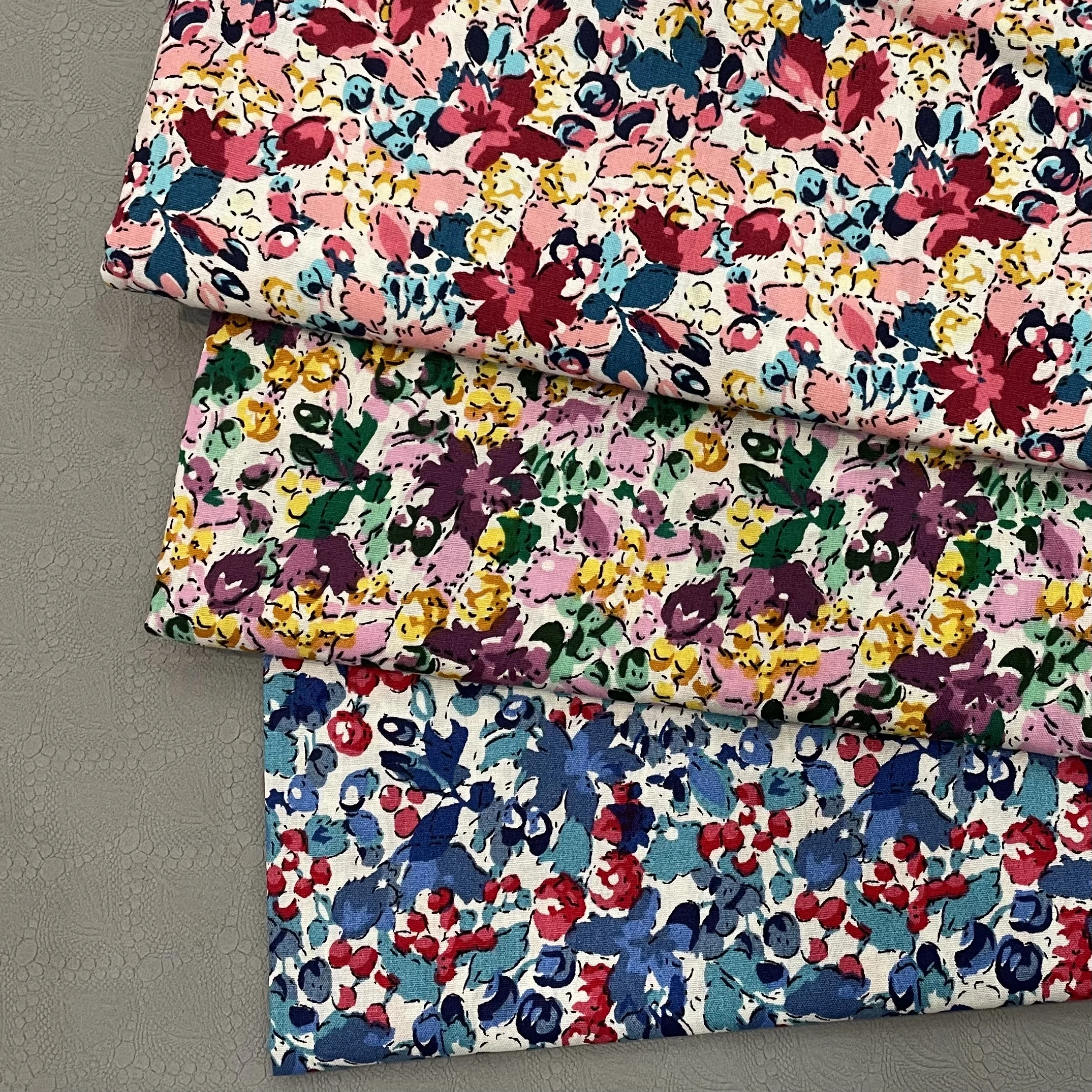 145x50cm Pastoral Floral Poplin 100%Cotton Fabric 40S Tissun Libert For Kids Baby Sewing Cloth Dresses Skirt  Handmade Splicing