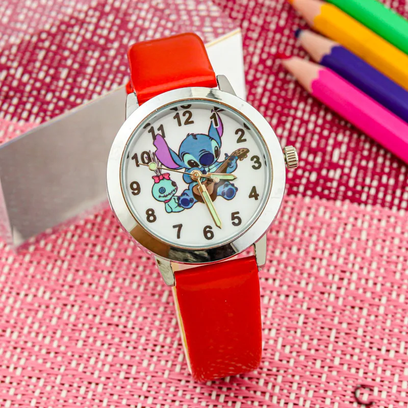 Disney Lilo & Stitch Children\'s Quartz Watch Kawaii Cartoon Cosplay Watches Lovely Anime Luminous Waterproof Sports Wristwatches