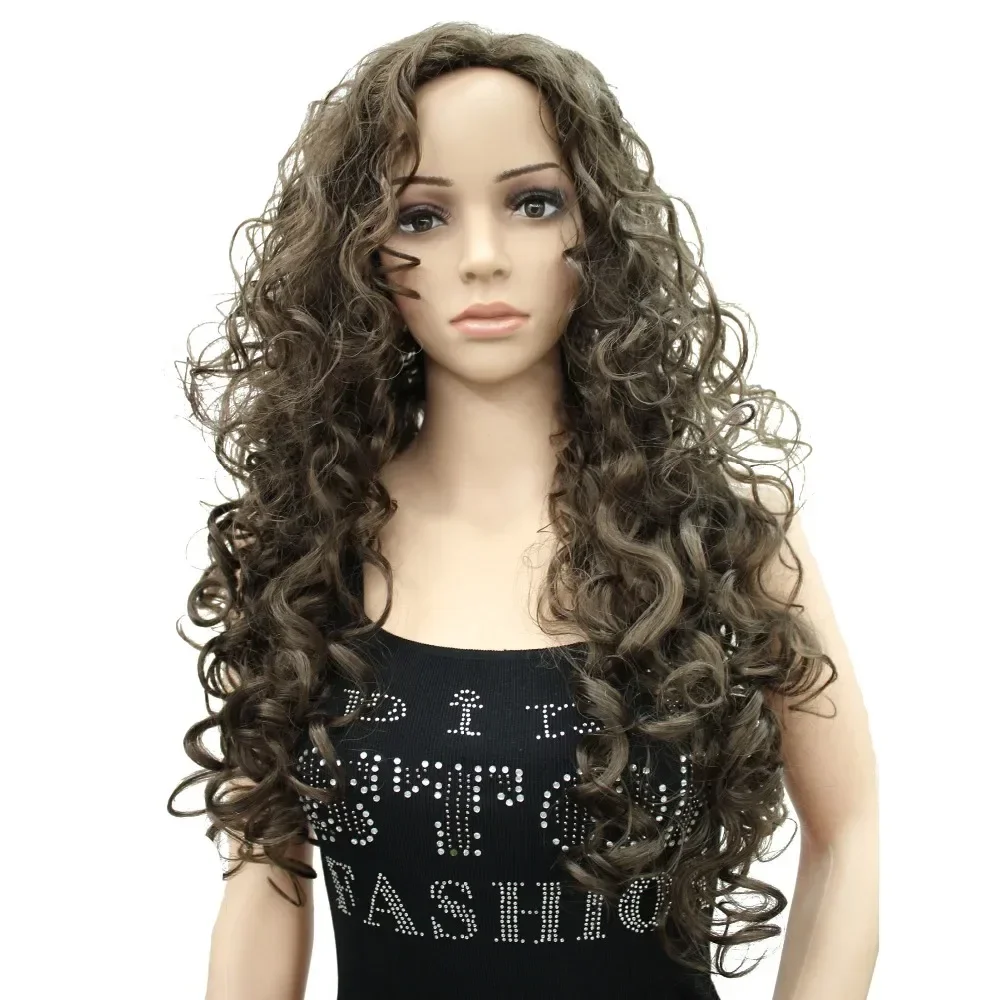 Long Curly Wig Women\'s Red/Black  Synthetic Wigs Hair StrongBeauty