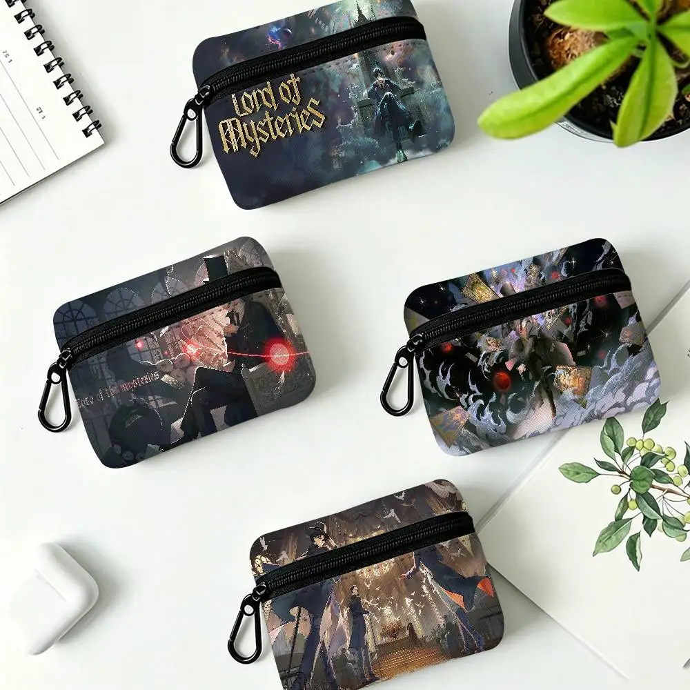 Popular Lord of Mysteries Klein fantasy retro Cthulhu Lightweight Oxford Fabric Coin Purse With Black Carabiner Hook Card Holder