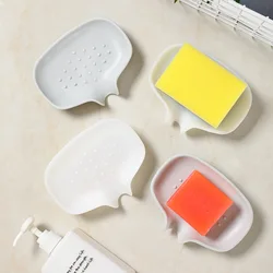 New Soap Box Multifunctional Silicone Soap Dishes Soap Sponge Drain Storage Plate Tray Non-slip Kitchen Bathroom Soap Holder