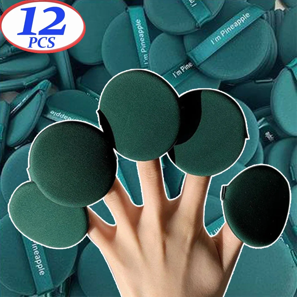 12PCS Soft Makeup Puffs Dry Wet Double-Sided Available Round Sponge Powder Puff Foundation Concealer Skin-Friendly Makeup Tools