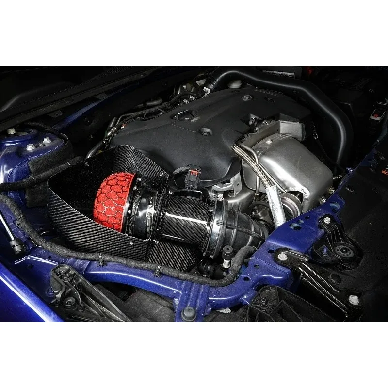 المزيد من أدوات مدخل الهواء من ألياف الكربون الجافة الحقيقية لبويك ريجال/لاكروس 1.5T 2.0T GTR نظام السحب البارد المنوع