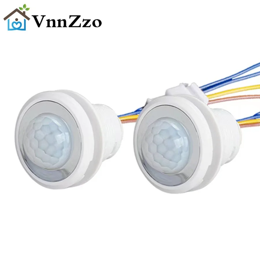 Time Light-sensing Adjustable 85V-265V LED PIR Infrared Motion Sensor Switch Movement Detector Lamp Switch Support wholesale