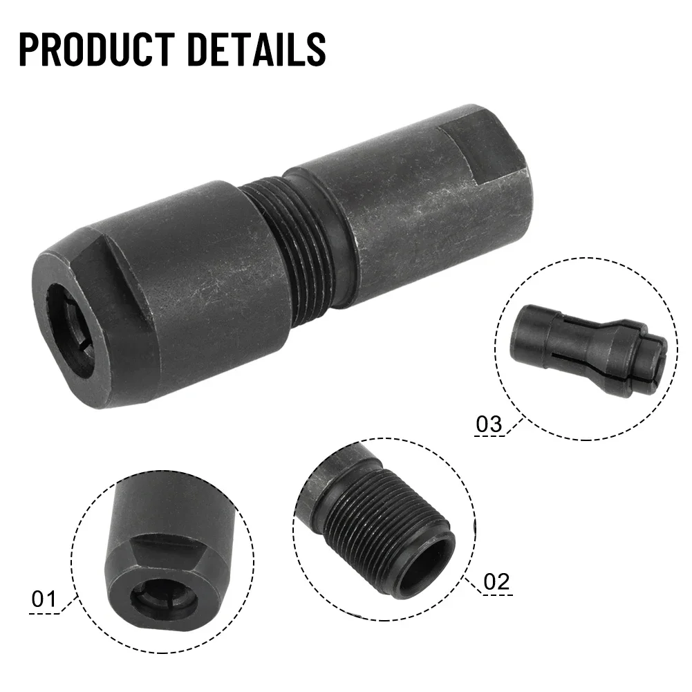 1/2Pcs 3mm/6mm HCS 100-Type Angle Grinder Modified Adapter To Straight Grinder Chuck M10x1.5 Thread For Grinding/polishing