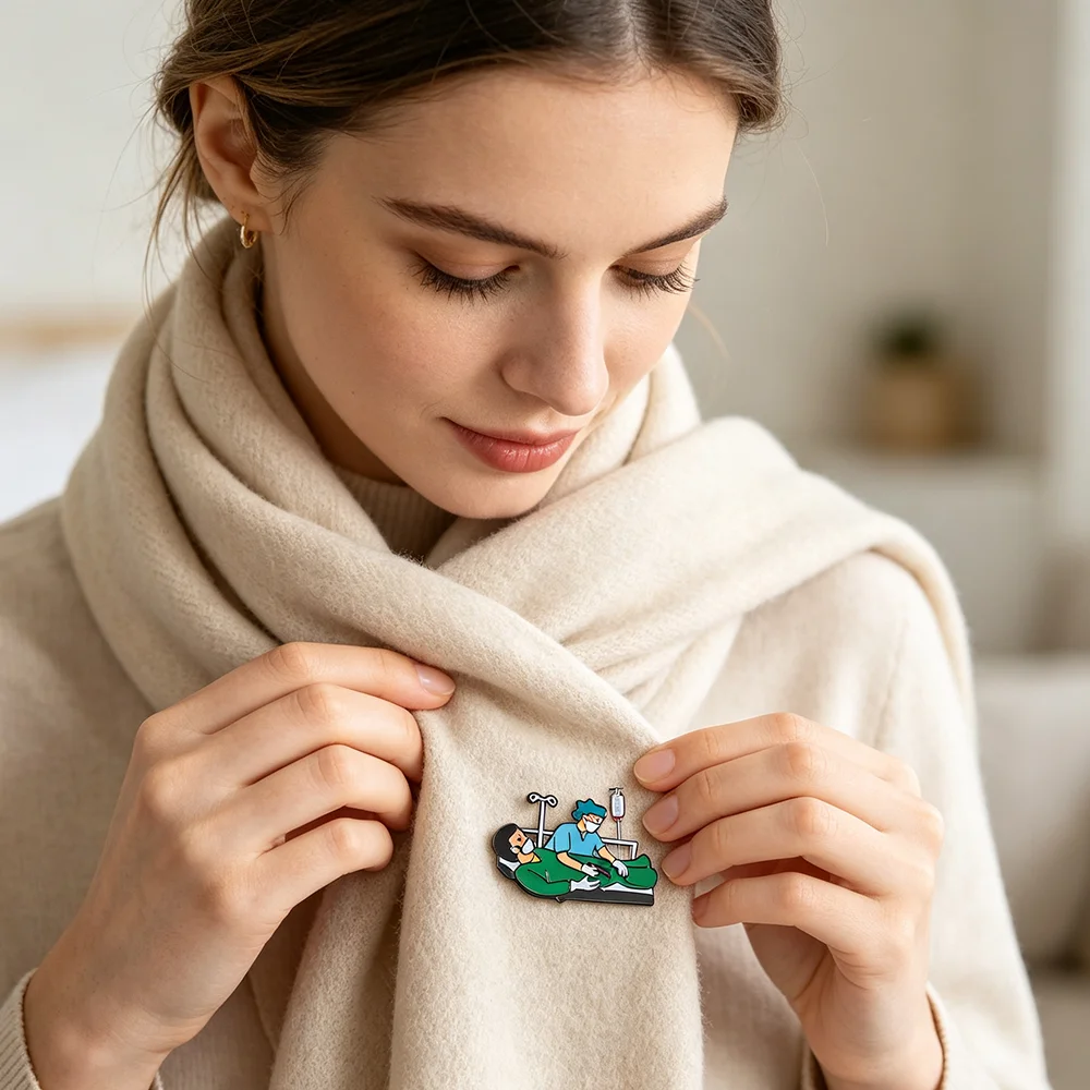 DCARZZ Medical Rehabilitation Therapist Brooch Cartoon Nurse Doctor Enamel Pin Backack Lapel Badge Accessories Gifts