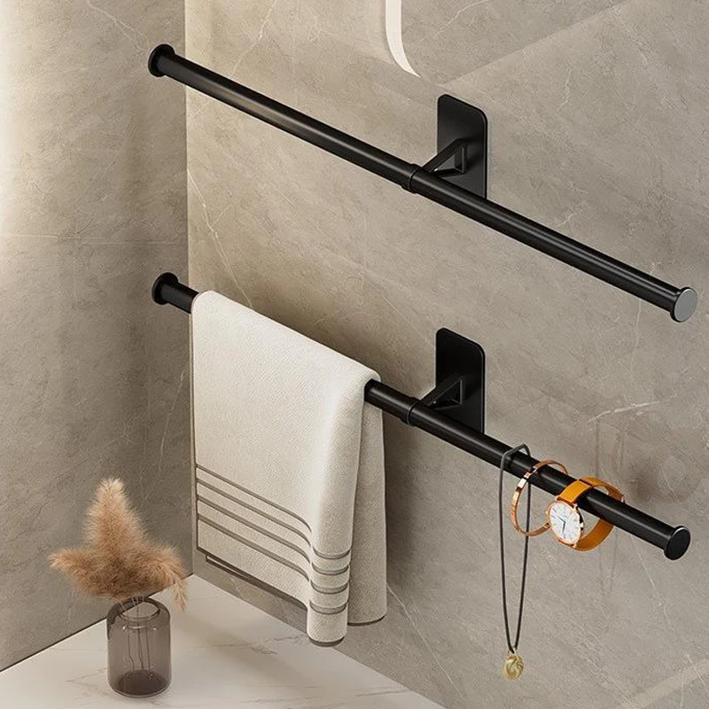 35/45/55cm  Aluminum Bathroom Shelf Kitchen Storage Rack Towel Rack Towel Hanger Bath Towel Holder Wall Hanging Towel Bars