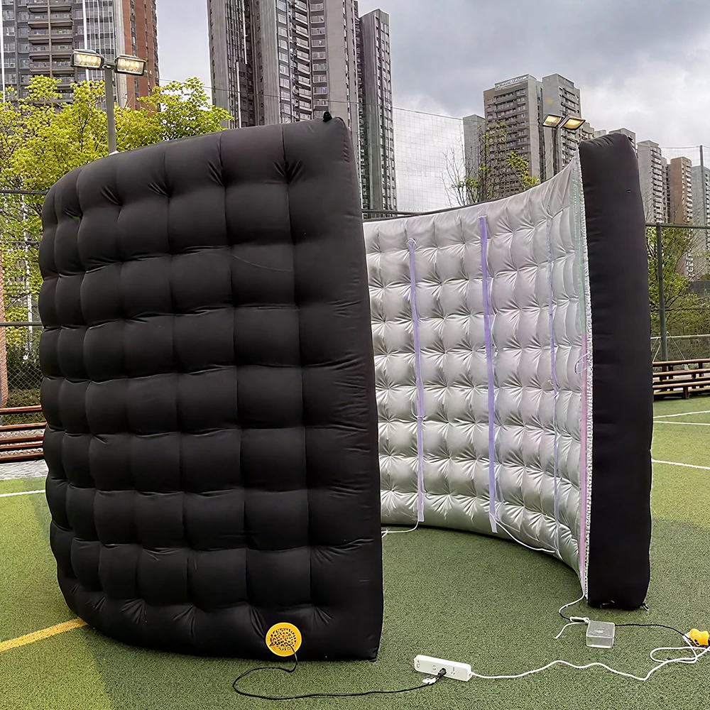 Portable Inflatable 360 Photo Booth Enclosure Backdrop wIth RGB LED Lights Background Tent For Wedding Party Exhibition Events