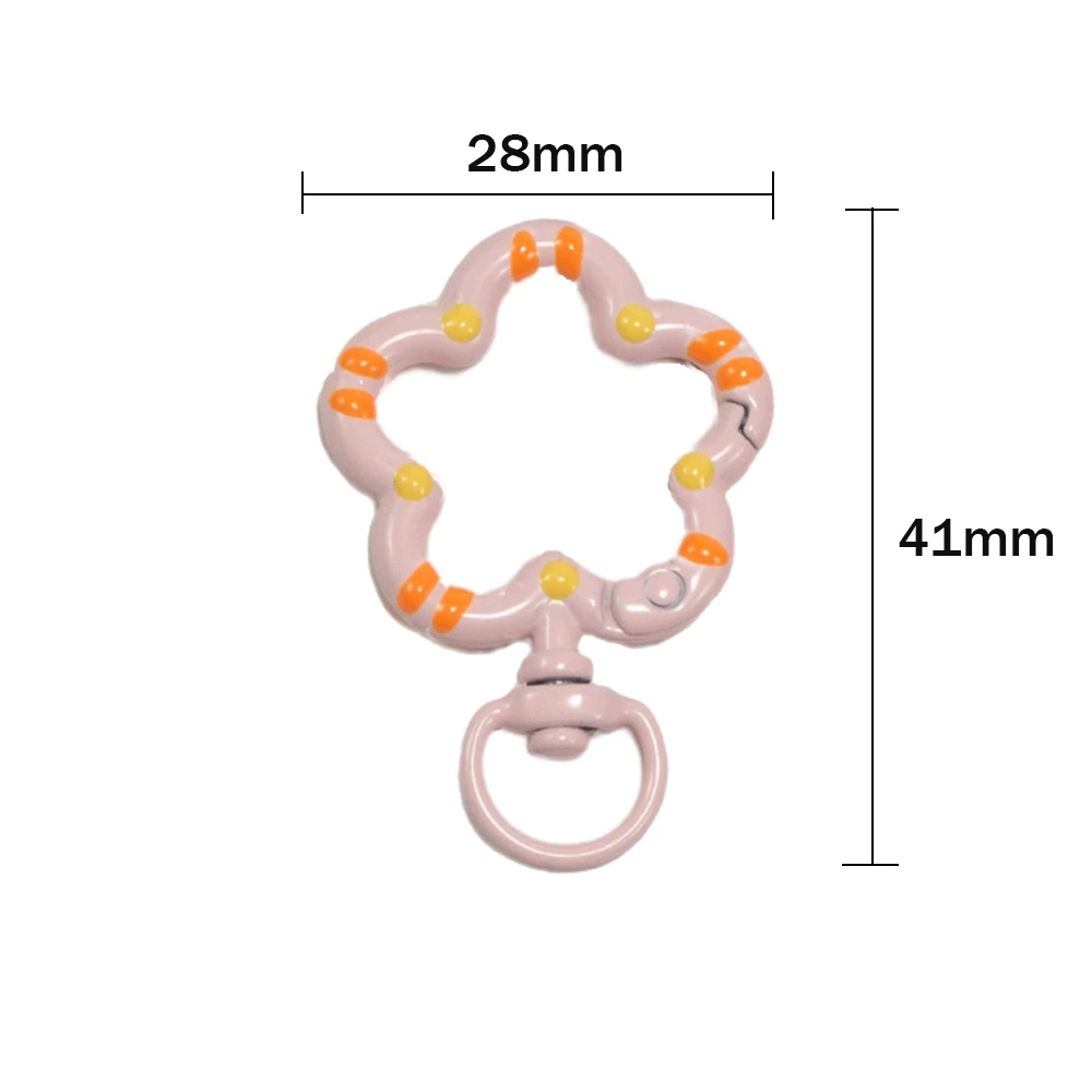 5pcs ดอกไม้โลหะ Lobster Claw Clasps หมุน Lanyard Trigger Snap Hooks สายคล้องสําหรับกระเป๋า Key แหวนเครื่องประดับทํา