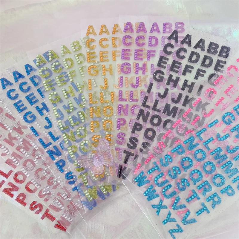 

Candy Alphabet Stickers Colorful Self Adhesive Learning Diamond Art Craft Fun Toy DIY Decoration for Craft Supply