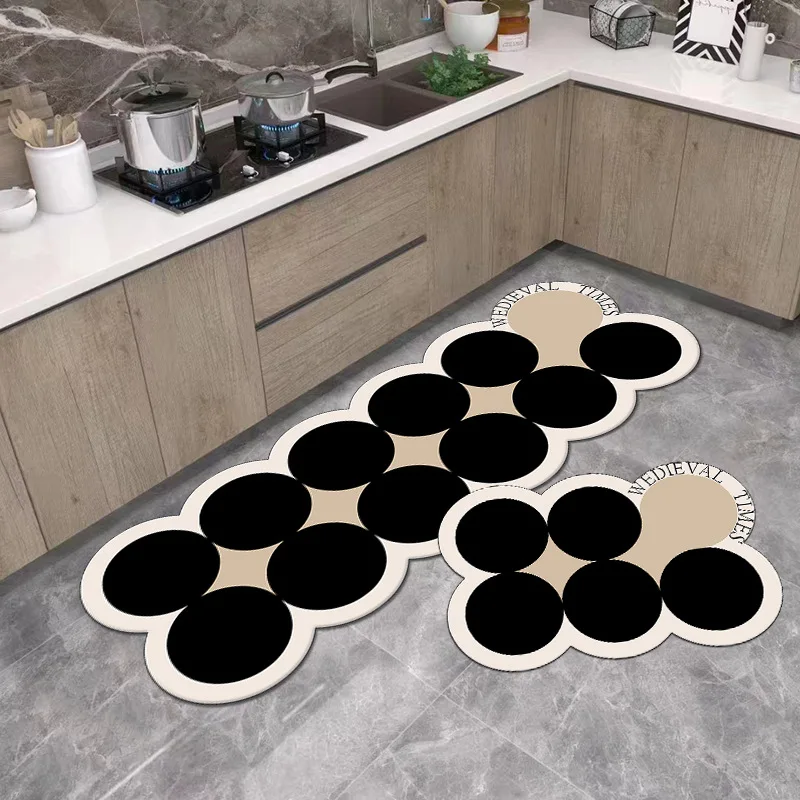 Кухонный пол, простой стиль, впитывающий масло, устойчивый к ногам, легко чистится, нескользящий, бытовой Irregu