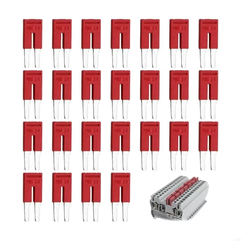 

50pcs Set Sturdy Copper Cores Terminals Bridge Connectors DIN Accessories L43B