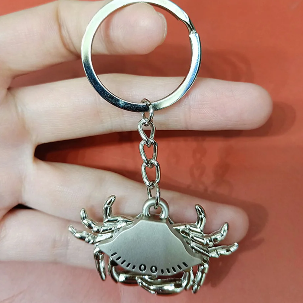  2 Pcs Crab Keychain Stylish Rings Keychains Belts Chic for Men Metal Zinc Alloy