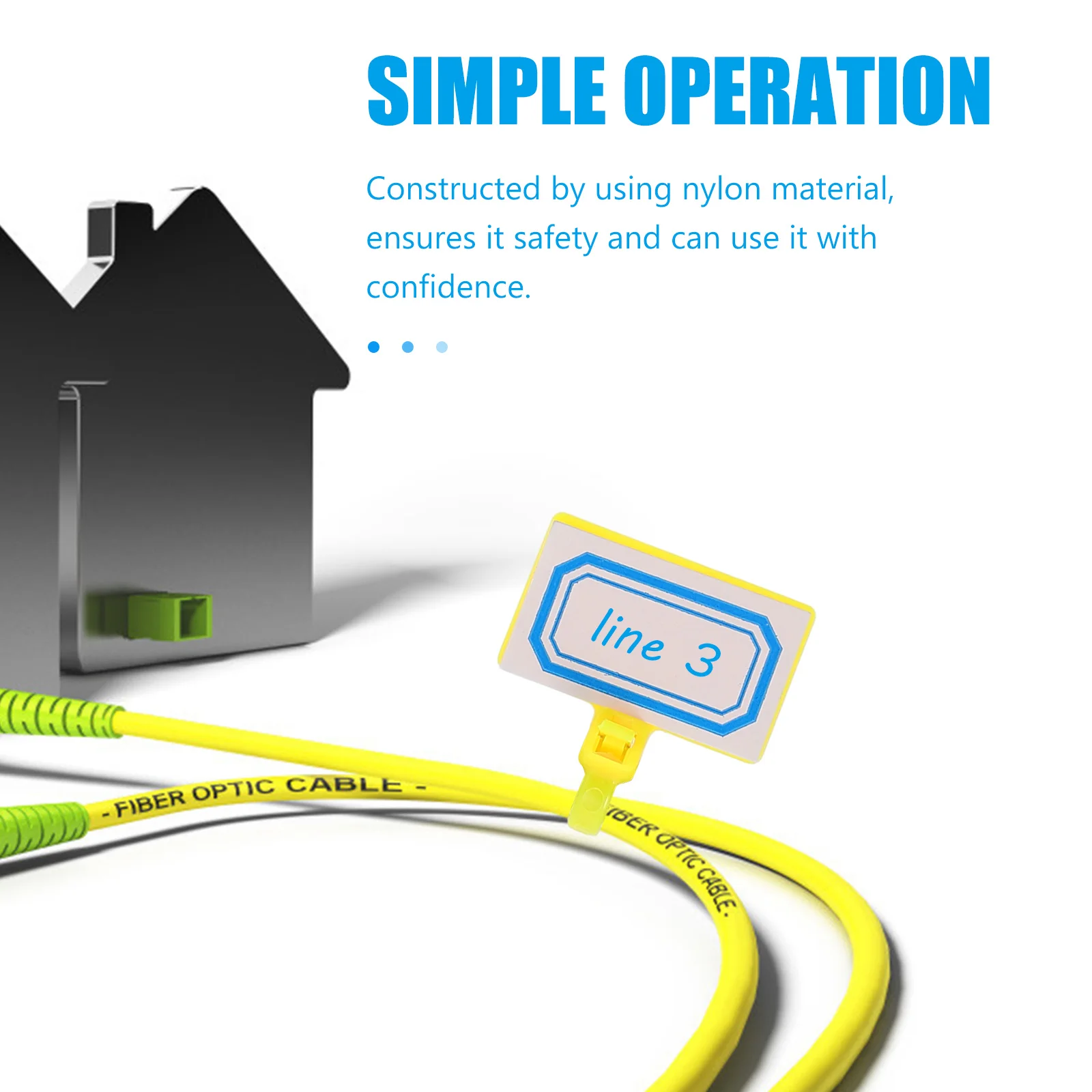 

1 Set Of Nylon Cable Labels Self-Locking Wire Ties For Cord Management Organizer Straps Electric Cable Marking Tags Cord Wraps