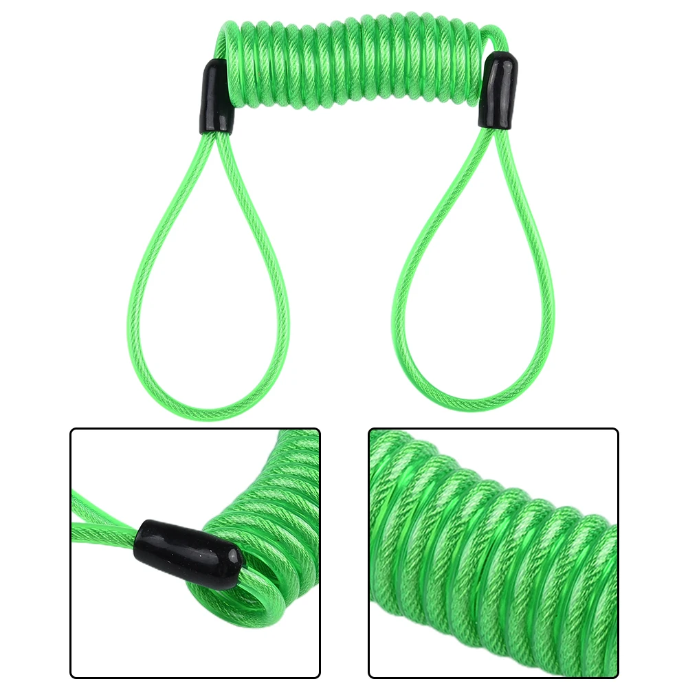 

Motorcycle Parts Disc Brake Lock 1pc Plastic Portable Helmet Lock Steel Coil 4mm Disc Lock Disc Lock Reminder Cable Frame Lock