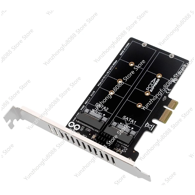 

Карта адаптера PCIEx1M.2 SATA к PCIE Карта битного массива с двумя дисками Карта расширения RAID JMB582