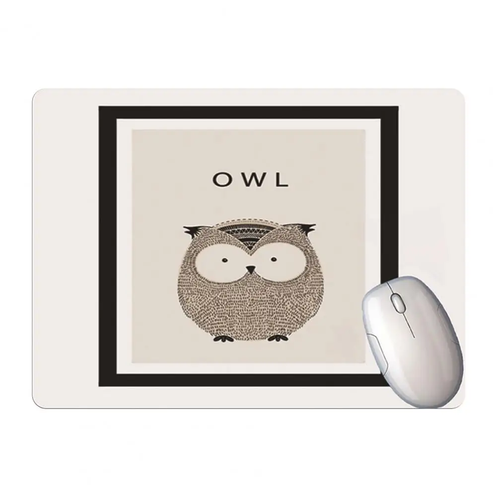 Creative  Desk Pad Smooth Owl Watercolor Painting Table Mouse Mat Cushion Anti-fade Eco-friendly Mouse Mat for Notebook