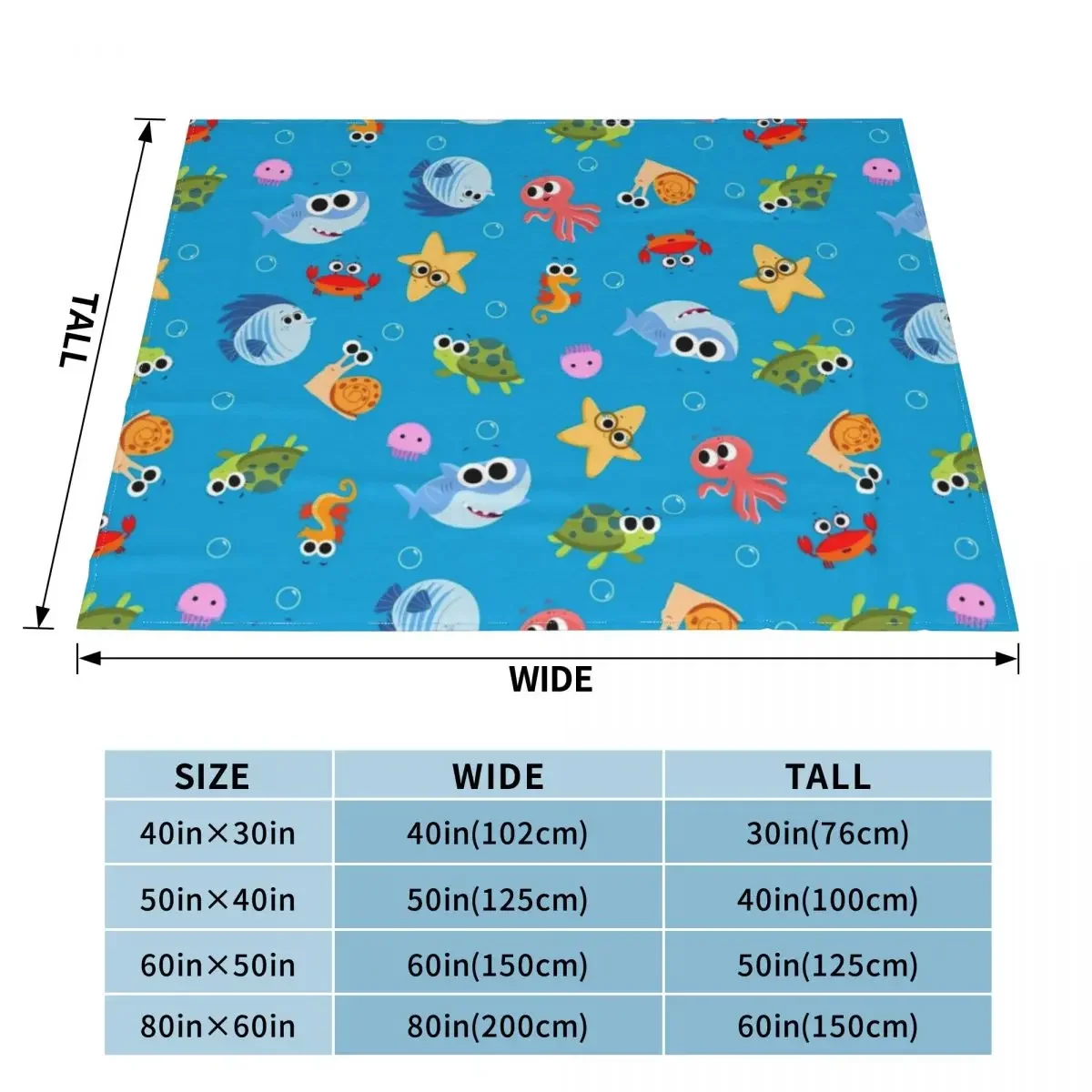 Finny The Shark Pattern 01 Throw Blanket Custom halloween Blankets