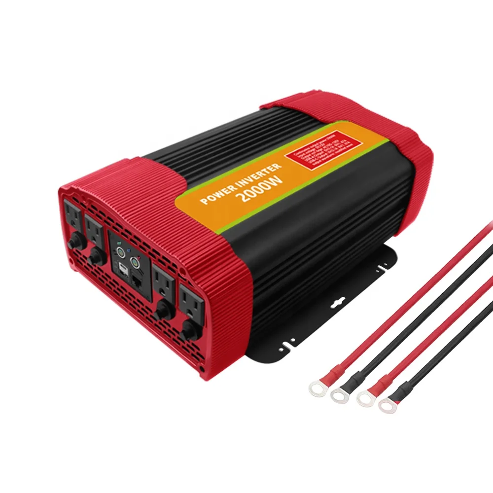 2000w Modified Sine Wave Pure Inverter For Vehicle And Power Failure Digital Display Car Inverter 12V 110V 2K WATTS Inverter