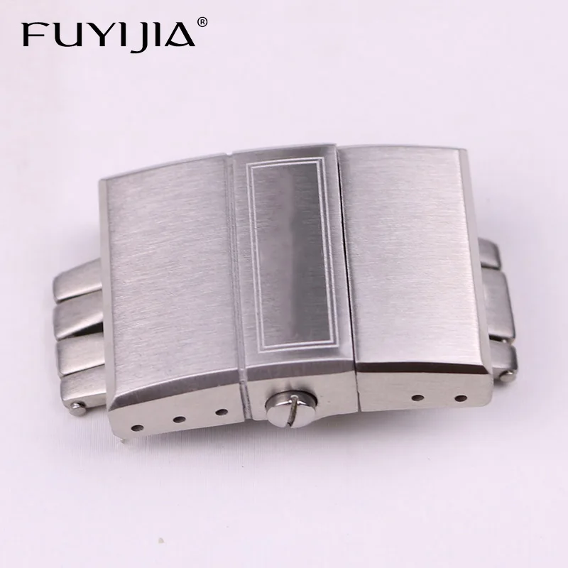 

FUYIJIA New U-lysseN-ardin Leather Strap Butterfly Buckle 20mm Folding Buckle 316 stainless steel polished /brushed watch buckle