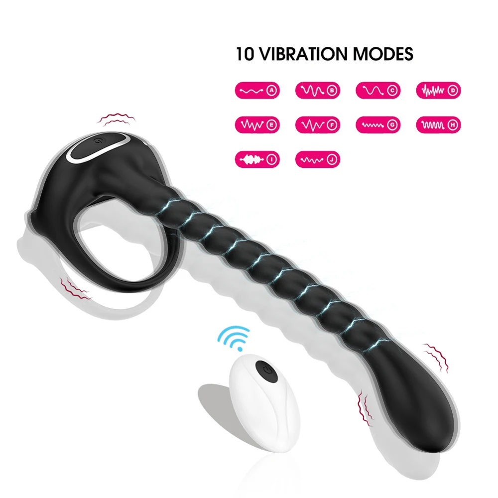حلقة قضيب هزازة مع جهاز تحكم عن بعد للرجال ، مدلك البروستاتا ، حلقة القضيب ، هزاز مع سدادة المؤخرة ، ألعاب جنسية ، تطبيق ، 3 في 1