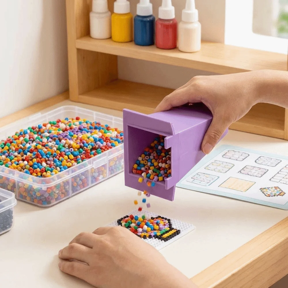

Efficient Melting Beads Shovel Handmade DIY Fuse Beads Storage Box No Leakage Puzzle Tool Collage Beans Shovel Gift Giving