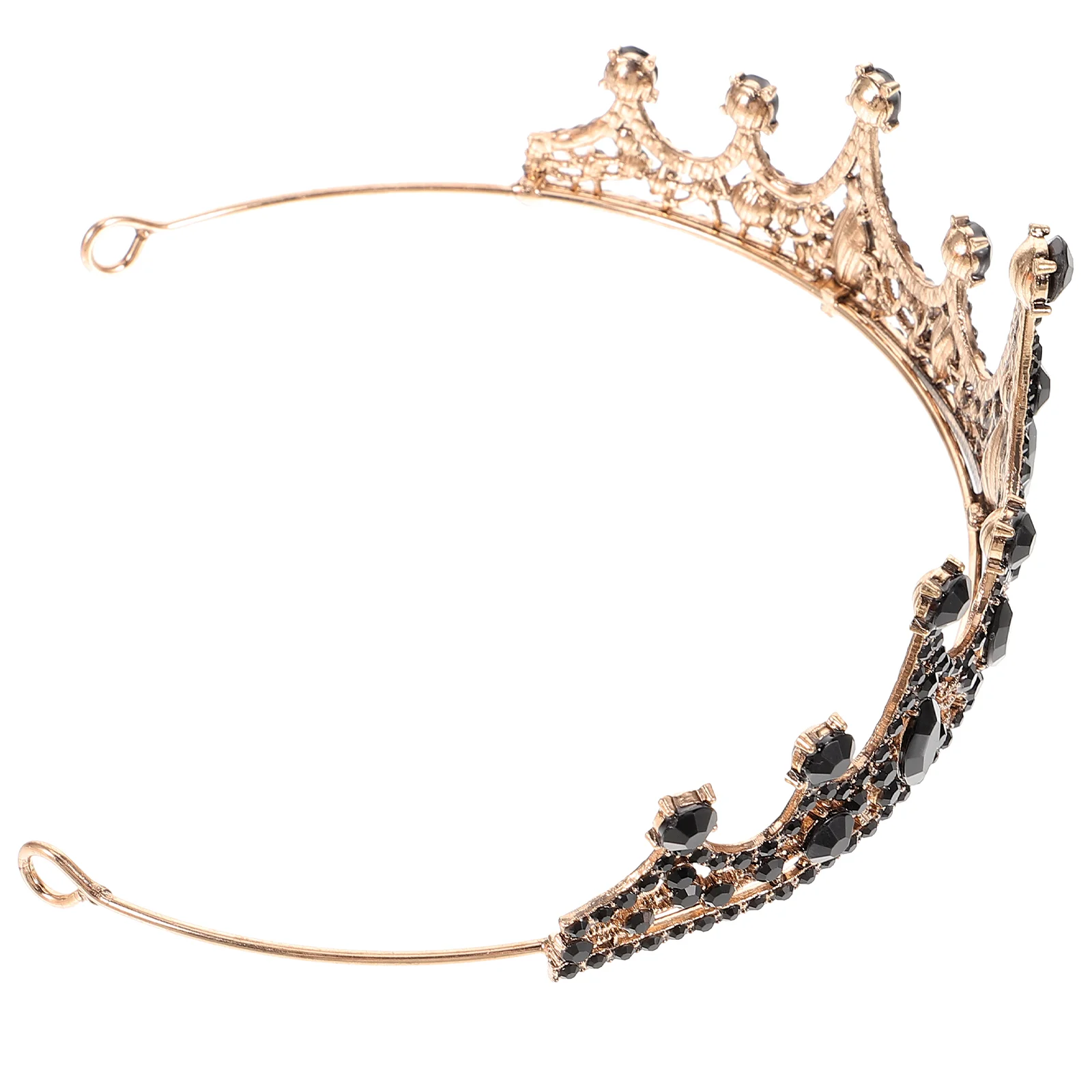 

Черная Корона, элегантный свадебный головной убор для невесты, Ретро Декор, ювелирные изделия для выпускного, головной убор из сплава, женские аксессуары для волос