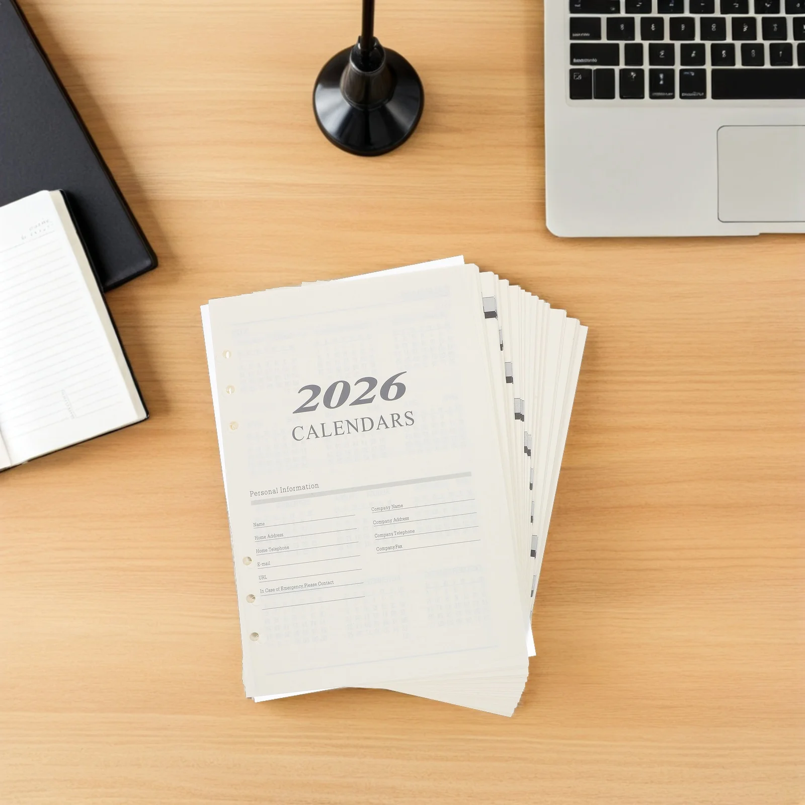 

A5 6-Hole Monthly Planner Refill 2026 Calendar Inserts Reusable Planner Pages for Smooth Writing and Daily Scheduling