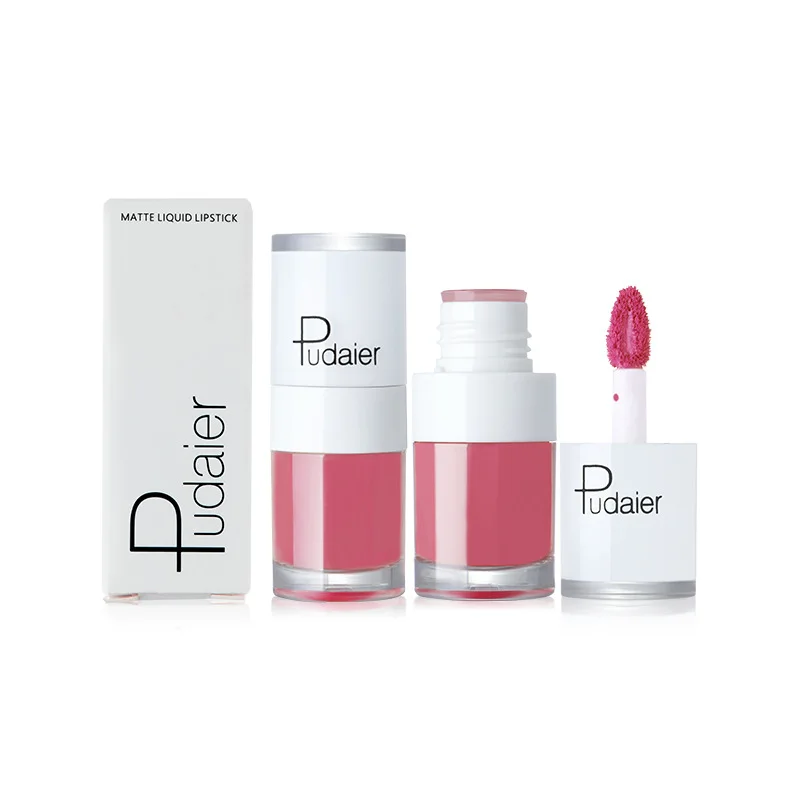 DJBS-Matte Velvet pequeno pó batom, esmalte labial, fosco, de longa duração, não desbotamento, branco e cor natural, 2024