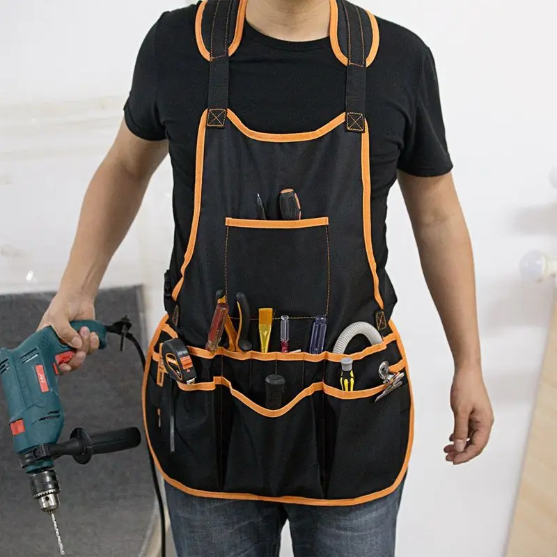 Work Apron Tool 16 Tool Pockets Tool Belt Adjustable Vest Tool Apron For Mans Work Apron And Women Work Apron With Waterproof Ap image 3