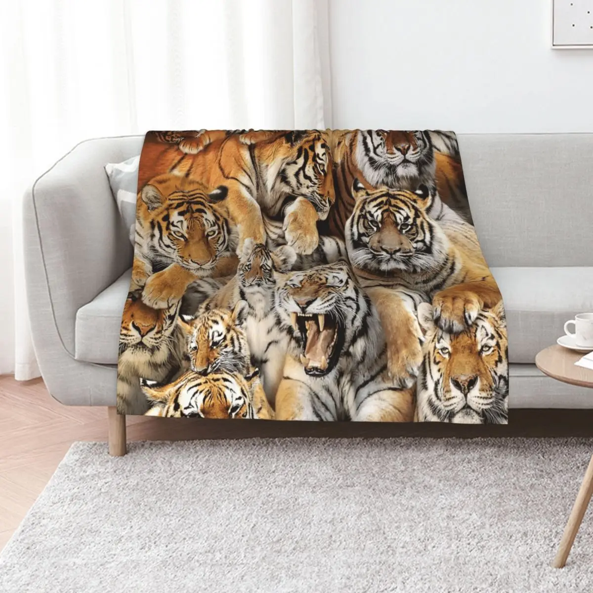 Tigers Throw Blanket Heavy Sofa Throw Soft Plaid Tourist for winter Weighted Blankets
