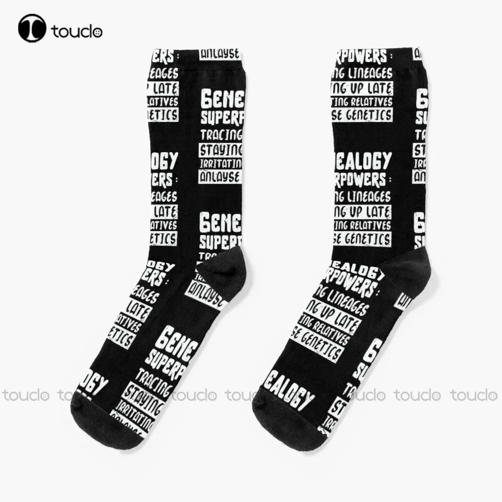 

Genealogy Superpowers Design Genealogy Lover Gift Family Genealogist Funny Genealogist Ancestry Genealogy Present Socks