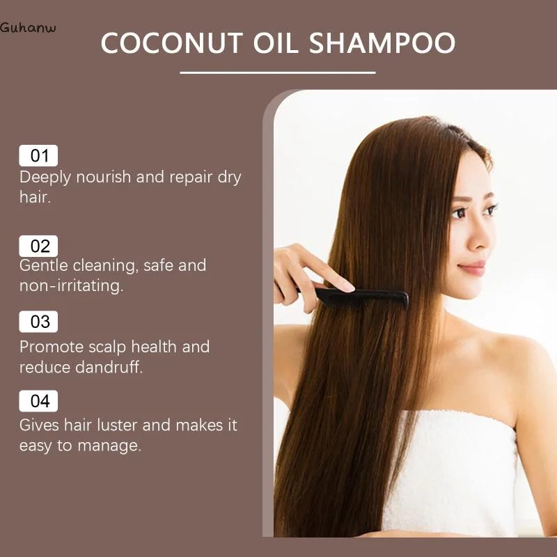 Hoegoa Coconut Oil Shampoo Scalp Cleansing Care Soft Shine Nourishing Hair Follicle Shampoo