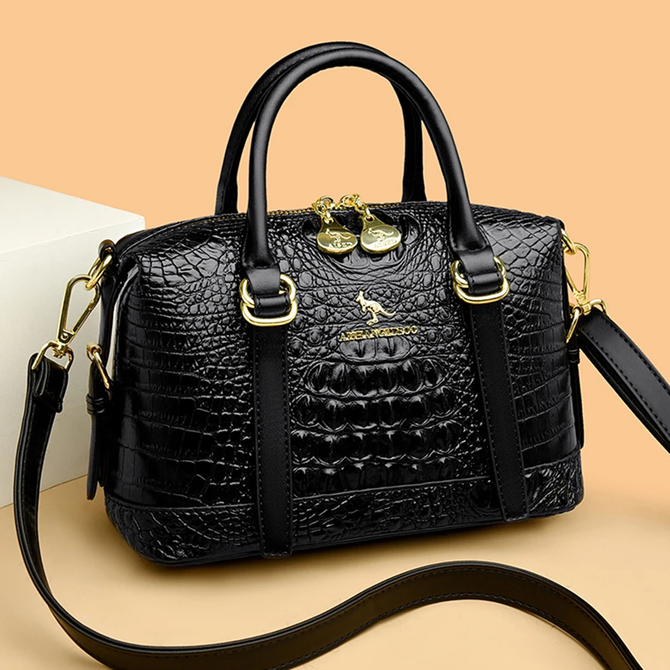 Luxury Designer Crocodile Stripe Fashion Tote Bag Women High Quality Crossbody Shoulder Bags 2024 New Ladies Purses and Handbags