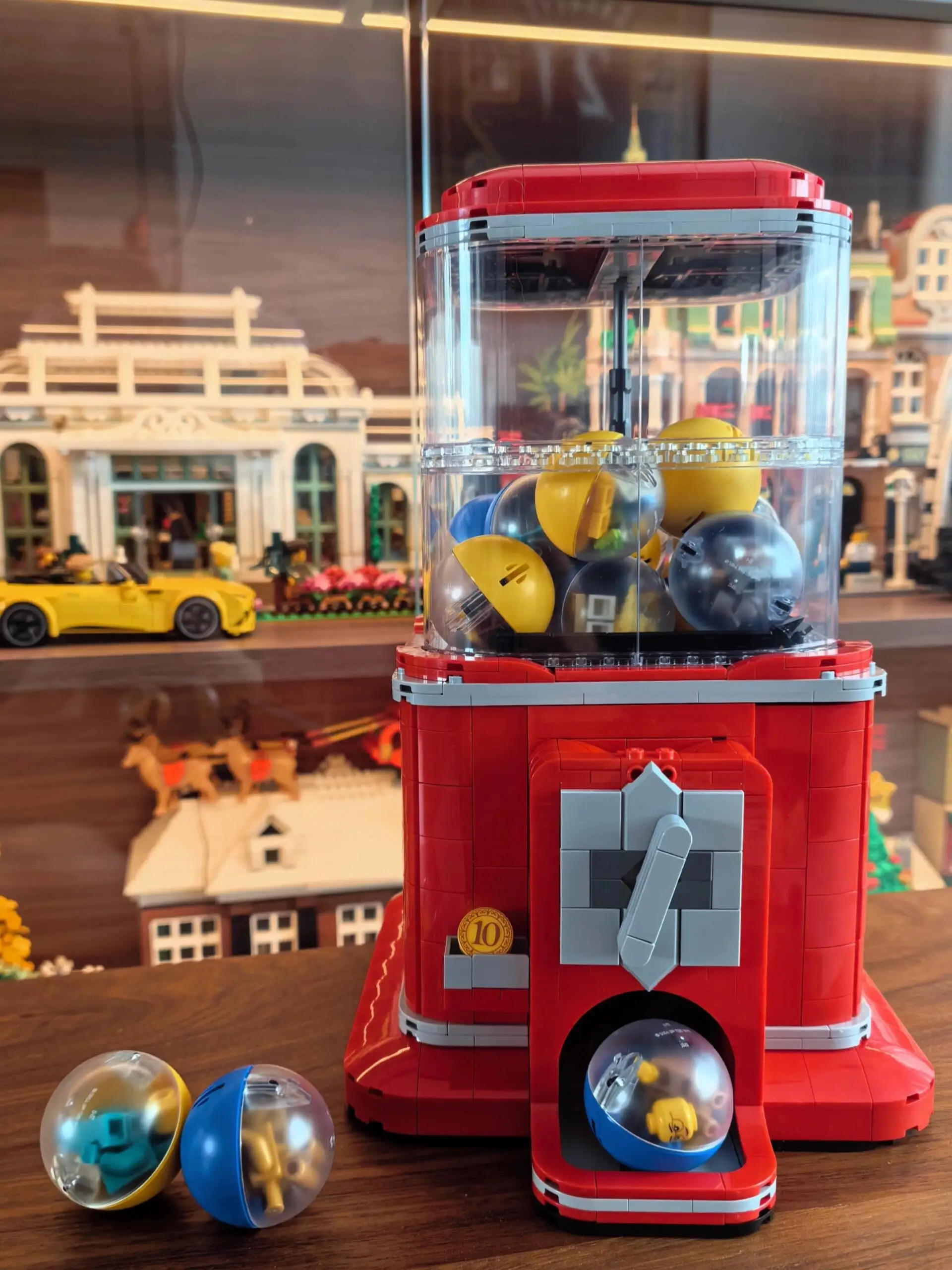 

Creative Puzzle Gashapon Machine Model, Coin-Operated Building Blocks, Retro Style, Assemble Building Block Toy, Christmas Gift