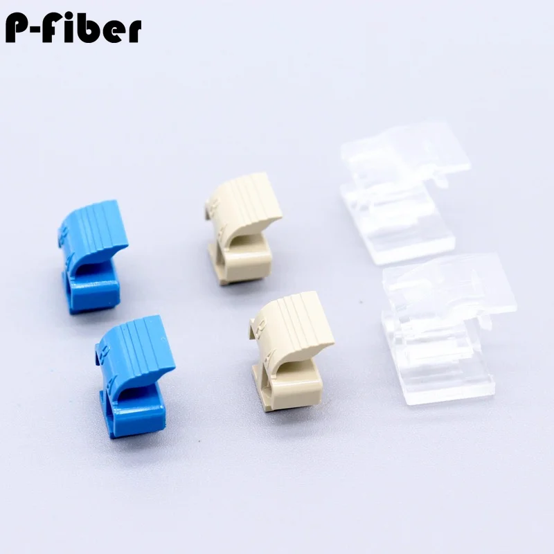 LC duplex clip 50pcs for optical fiber connector LCAPC SM MM blue gray transparent part FTTH jumper kits