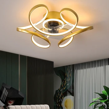 Nordic dining room led lamp with ceiling fan without blades bedroom ceiling fan with remote control ceiling fans with light